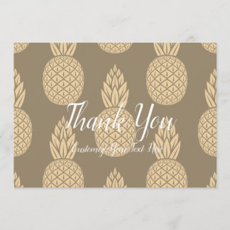 Pineapple Thank You Gold Card