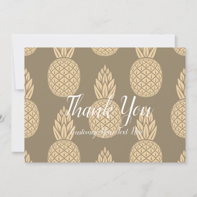 Pineapple Thank You Gold Card (Front)