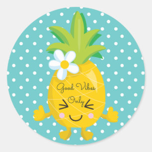 Pineapple Themed Good Vibes Only Sticker