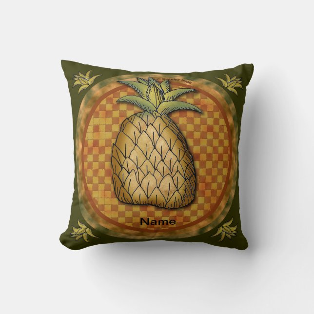 Pineapple Throw Pillow (Front)