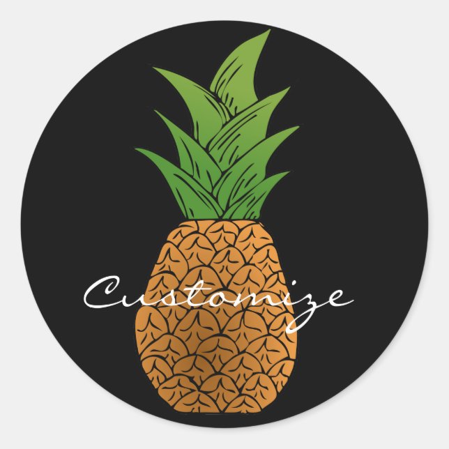 Pineapple Thunder_Cove Classic Round Sticker (Front)