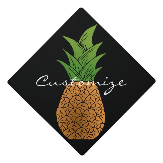 pineapple Thunder_Cove Graduation Cap Topper (Front)