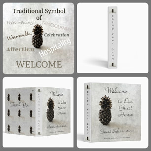Pineapple Traditional Welcome Guest Information Gr Binder