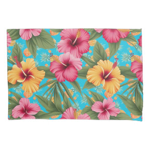 Pineapple tropical floral pillowcase