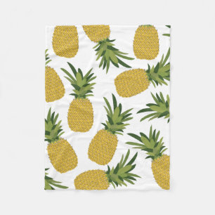 Pineapple Tropical Fruit Design Fleece Blanket