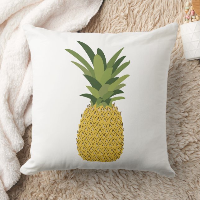 Pineapple Tropical Fruit Design Throw Pillow (Blanket)
