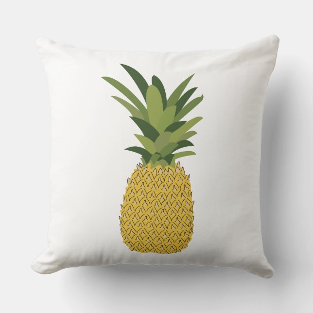 Pineapple Tropical Fruit Design Throw Pillow (Front)