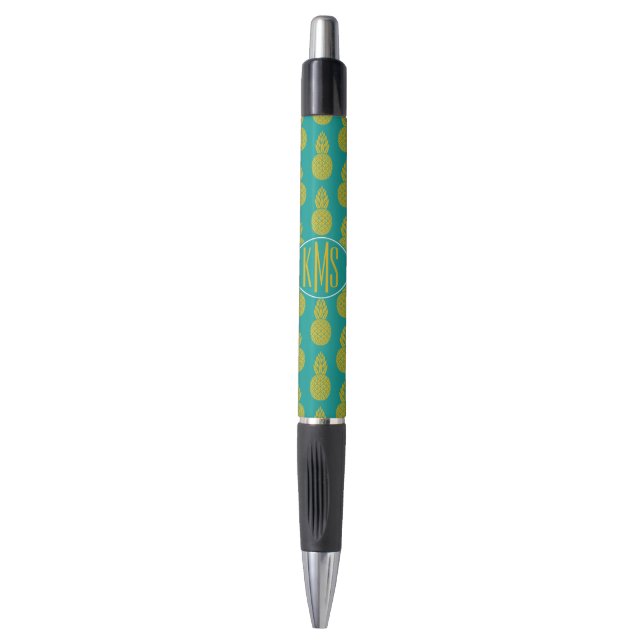 Pineapple Tropical Fruit | Monogram Pen (Front Vertical)