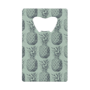 Pineapple, tropical fruit pattern design credit card bottle opener