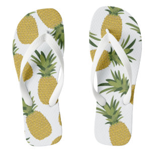 Pineapple Tropical Fruit Pattern Flip Flops