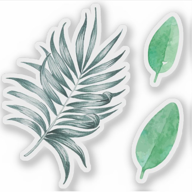 Pineapple Tropical fruits & leaf watercolor paint (Front)