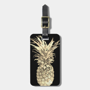 Pineapple Tropical Gold Luggage Tag