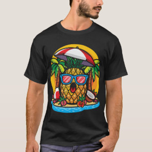 Pineapple Tropical Hawaiian Pineapple Lover Sungla T-Shirt