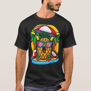 Pineapple Tropical Hawaiian Pineapple Sunglasses T-Shirt