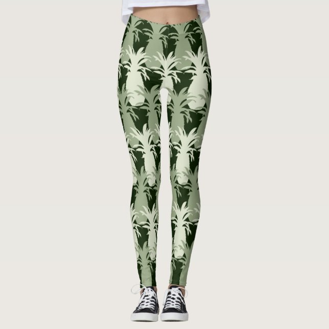 PINEAPPLE TROPICAL PATTERN  LEGGINGS (Front)