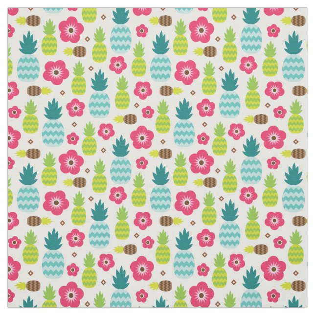 Pineapple Tropical Summer Fabric (Swatch)