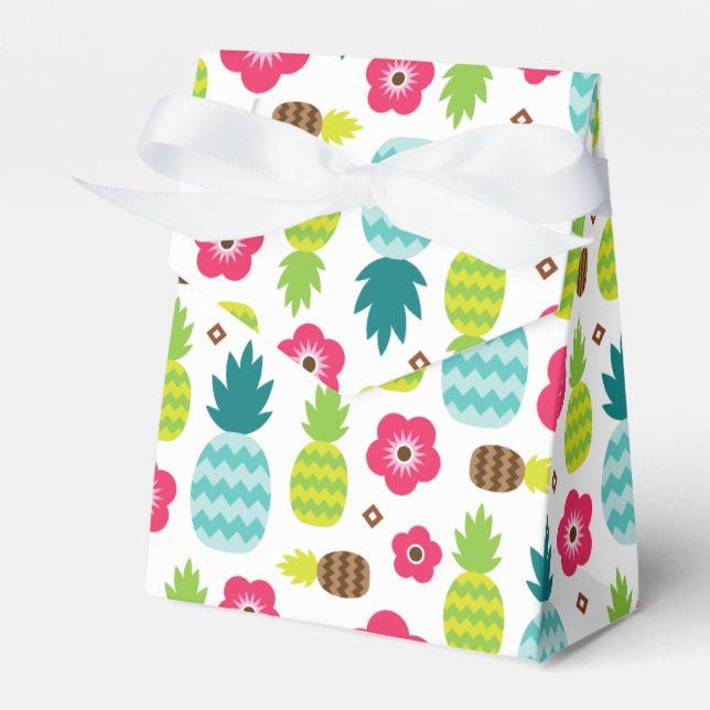 Pineapple Tropical Summer Favor Box (Front Side)