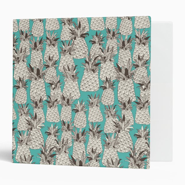 pineapple turquoise sea binder (Front/Inside)