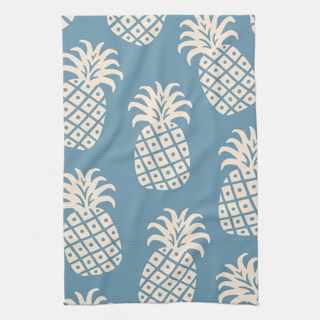 Pineapple Twist Tropical Design Kitchen Towel (Vertical)