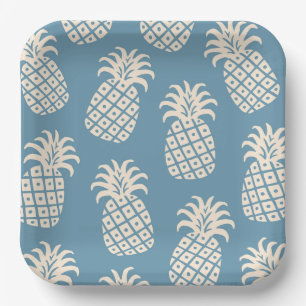 Pineapple Twist Tropical Design Paper Plate