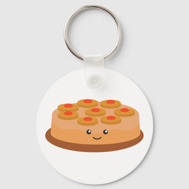 Pineapple Upside Down Cake Keychain (Front)