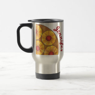 Pineapple Upside Down Cake Personalized Foodie Travel Mug