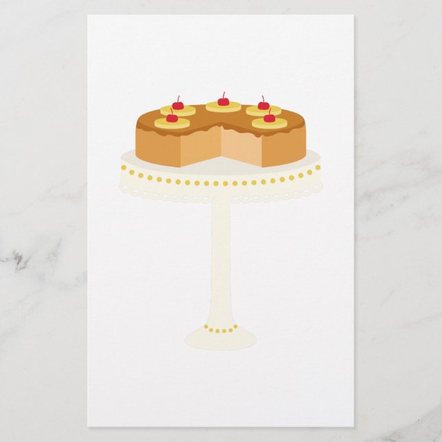 Pineapple Upside Down Cake Stationery (Front)