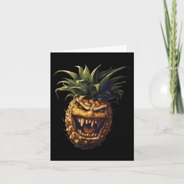Pineapple Vampire Sticker  Card (Front)