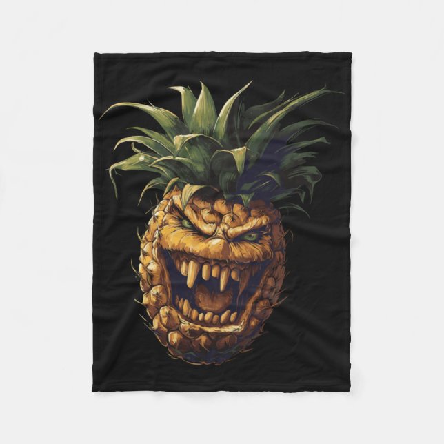 Pineapple Vampire Sticker  Fleece Blanket (Front)