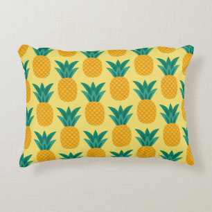 Pineapple Vintage: Fruitful Pattern Delight. Accent Pillow