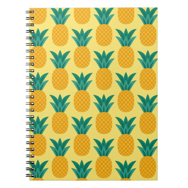 Pineapple Vintage: Fruitful Pattern Delight. Notebook (Front)