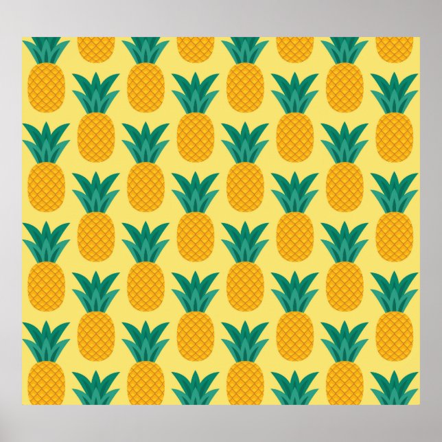 Pineapple Vintage: Fruitful Pattern Delight. Poster (Front)