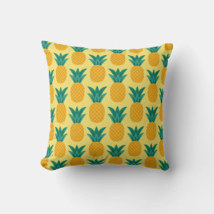 Pineapple Vintage: Fruitful Pattern Delight. Throw Pillow