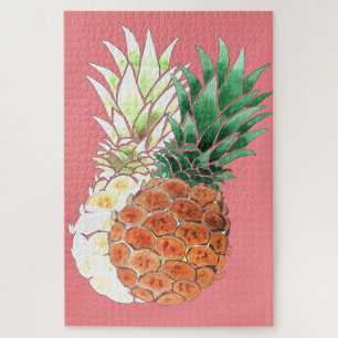 Pineapple, watercolor . jigsaw puzzle