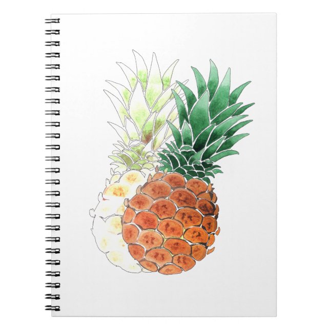 Pineapple, watercolor . notebook (Front)