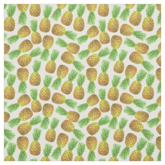 Pineapple watercolor pattern fabric (Swatch)