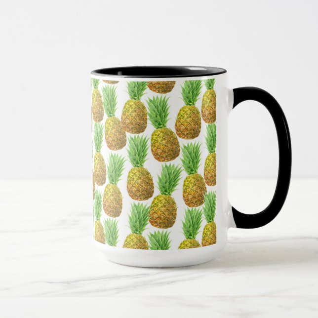 Pineapple watercolor pattern mug (Right)