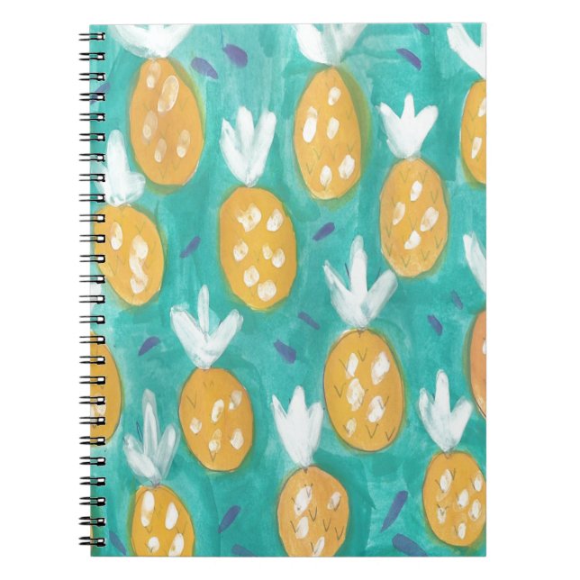 Pineapple Watercolor Print Notebook (Front)