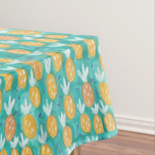 Pineapple Watercolor Print Tablecloth