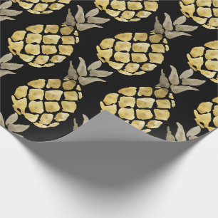 Pineapple Watercolor Stencil Country Wrapping Paper