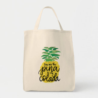 Pineapple Watercolor Tote Bag