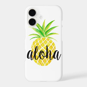 Pineapple Watercolor Tropical Aloha