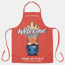 Pineapple Welcome custom name, text & colour