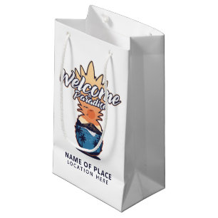 Pineapple Welcome custom text & colour gift bag