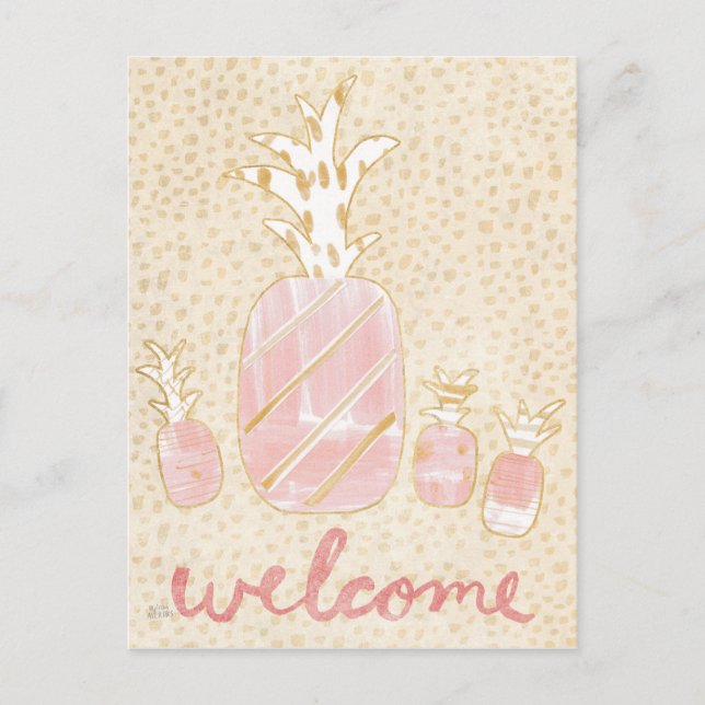 Pineapple Welcome Postcard (Front)