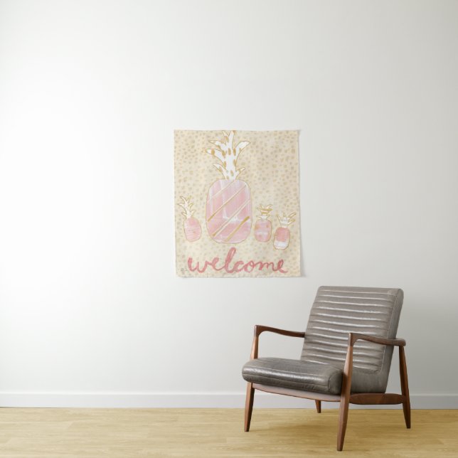 Pineapple Welcome Tapestry (In Situ)