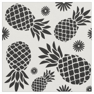 Pineapple white and your own colour custom pattern fabric