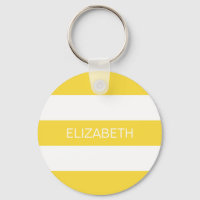 Pineapple Wht Horiz Preppy Stripe #3 Name Monogram