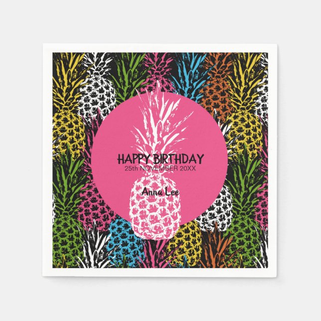 Pineapple Wild and Sweet Napkin (Front)