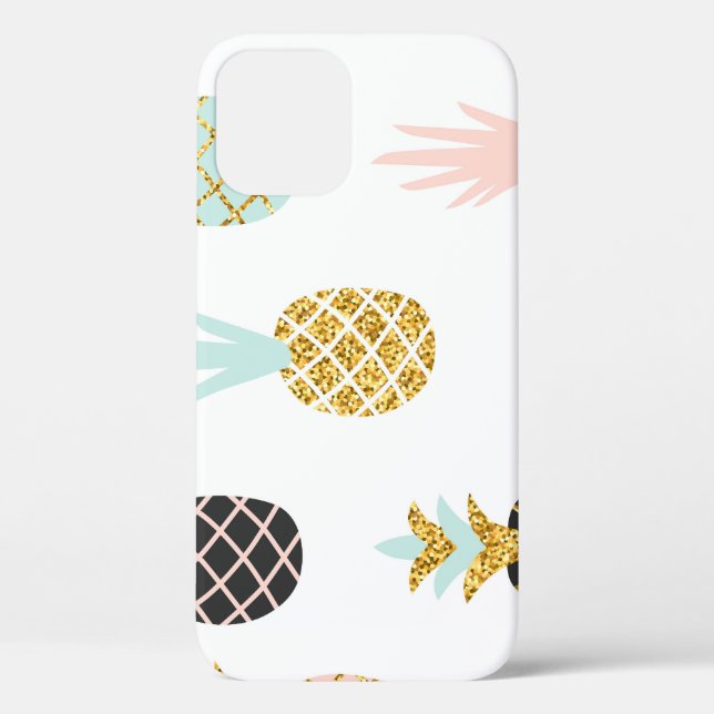 Pineapple with gold glitter, creative pattern. Case-Mate iPhone case (Back)